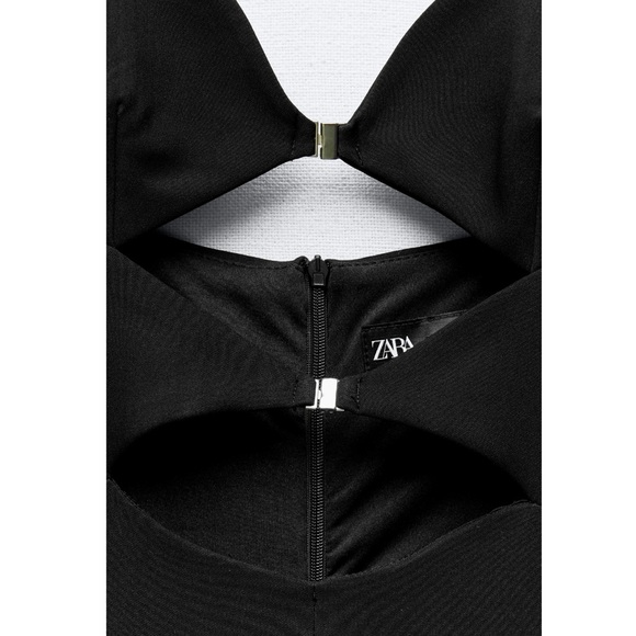 Zara CUT OUT BUCKLED HALTER DRESS - Picture 7 of 13